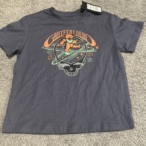 Grateful Dead Kids Graphic T-shirt Size XS 4/5 Orange Bear Unisex